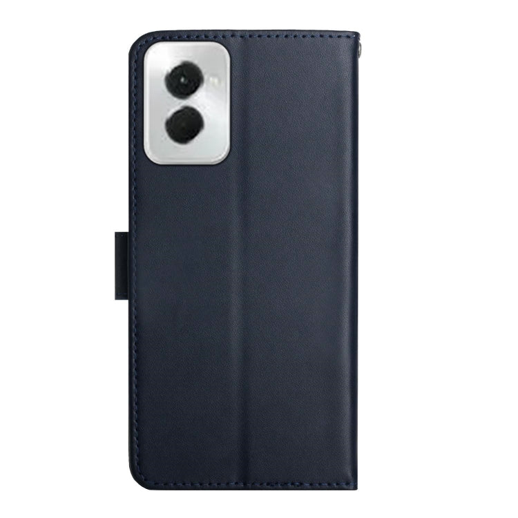 For Motorola Moto G Power 5G 2024 Genuine Leather Fingerprint-proof Horizontal Flip Phone Case(Blue) - Motorola Cases by PMC TechLife | Online Shopping South Africa | PMC TechLife | Buy Now Pay Later Mobicred