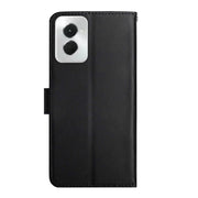 For Motorola Moto G Power 5G 2024 Genuine Leather Fingerprint-proof Horizontal Flip Phone Case(Black)