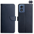 For Motorola Moto E14 Genuine Leather Fingerprint-proof Horizontal Flip Phone Case(Blue) - free shipping - PMC TechLife - Order now!