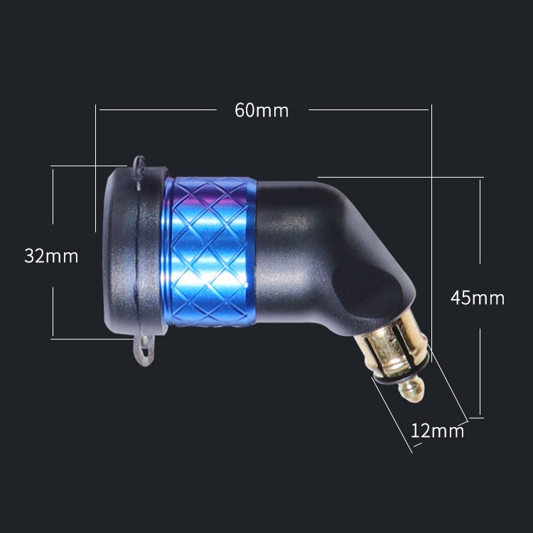 German EU Plug Special Motorcycle Elbow Charger Dual USB Voltmeter 4.2A Charger, Shell Color:Black(Red Light) - Battery Charger by PMC TechLife | Online Shopping South Africa | PMC TechLife | Buy Now Pay Later Mobicred