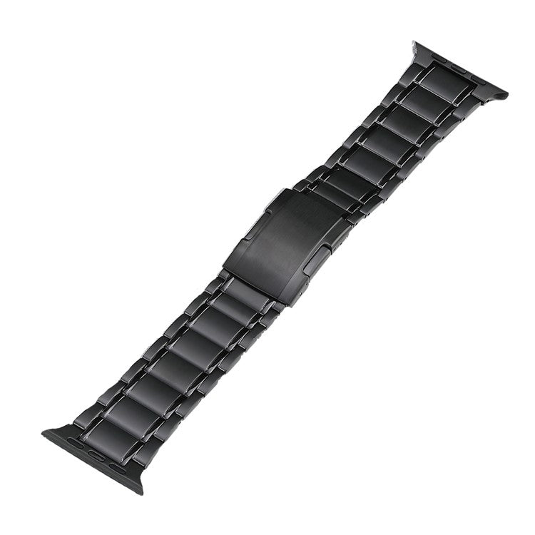 For Apple Watch Series 8 45mm Five Beads Turtle Buckle Titanium Steel Watch Band(Black) - Watch Bands by PMC TechLife | Online Shopping South Africa | PMC TechLife