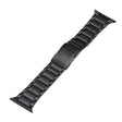 For Apple Watch Series 7 45mm Five Beads Turtle Buckle Titanium Steel Watch Band(Black) - Watch Bands by PMC TechLife | Online Shopping South Africa | PMC TechLife