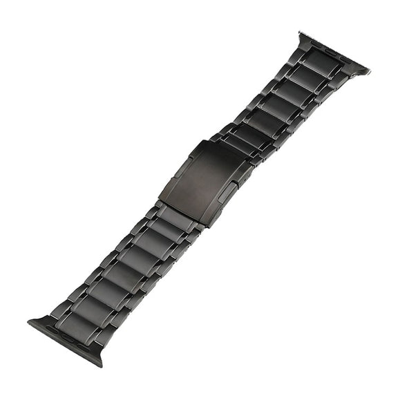 For Apple Watch Series 7 45mm Five Beads Turtle Buckle Titanium Steel Watch Band(Grey)