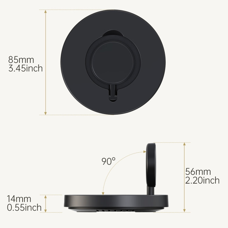 For Samsung Watch V17S Foldable Magnetic Wireless Charger(Black) - Charger by PMC TechLife | Online Shopping South Africa | PMC TechLife | Buy Now Pay Later Mobicred