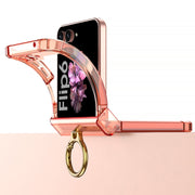 For Samsung Galaxy Z Flip6 GKK MagSafe Airbag Hinge Shockproof Phone Case with Ring Holder(Purple)