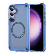 For Samsung Galaxy S25+ 5G Skin Feel TPU + PC MagSafe Magnetic Phone Case(Transparent Blue)