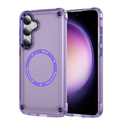 For Samsung Galaxy S25 5G Skin Feel TPU + PC MagSafe Magnetic Phone Case(Transparent Purple)