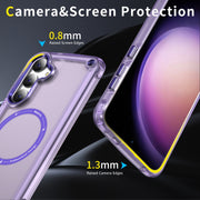 For Samsung Galaxy S25 5G Skin Feel TPU + PC MagSafe Magnetic Phone Case(Transparent Purple)