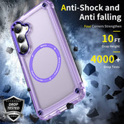 For Samsung Galaxy S25 5G Skin Feel TPU + PC MagSafe Magnetic Phone Case(Transparent Purple)