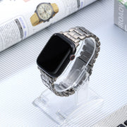 For Apple Watch Series 7 45mm Five Beads Titanium Steel Watch Band(Silver)