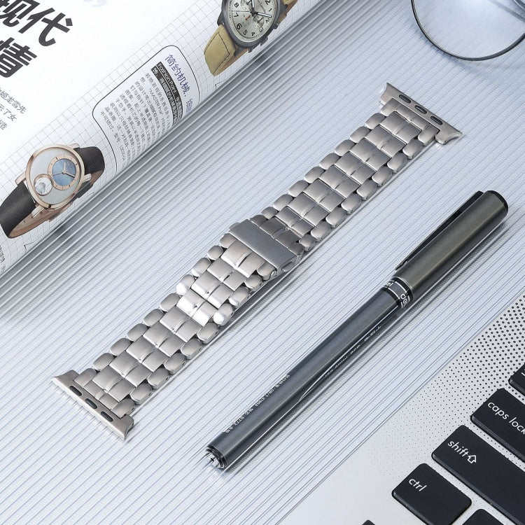 For Apple Watch 4 40mm Five Beads Titanium Steel Watch Band(Silver)