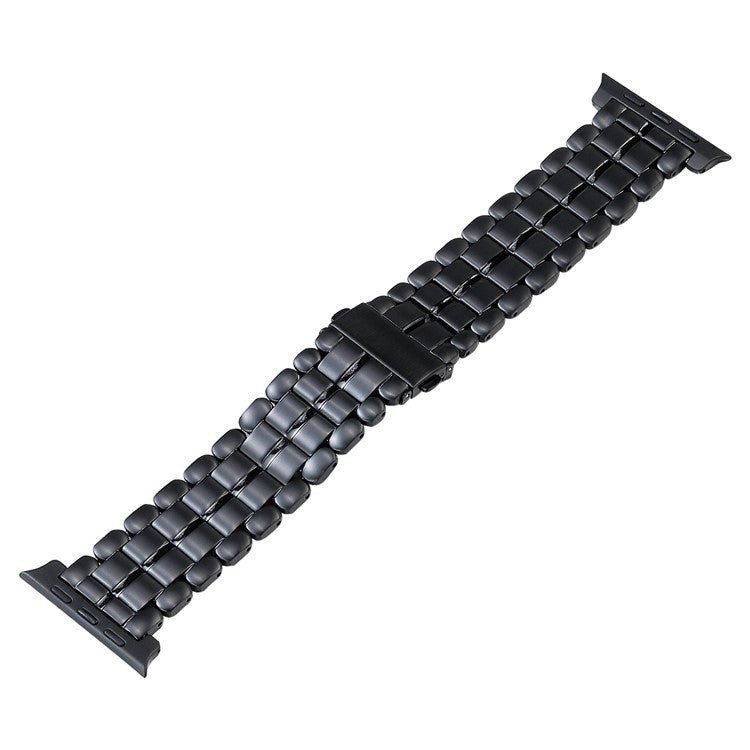 For Apple Watch Series 3 42mm Five Beads Titanium Steel Watch Band(Black) - Watch Bands by PMC TechLife | Online Shopping South Africa | PMC TechLife