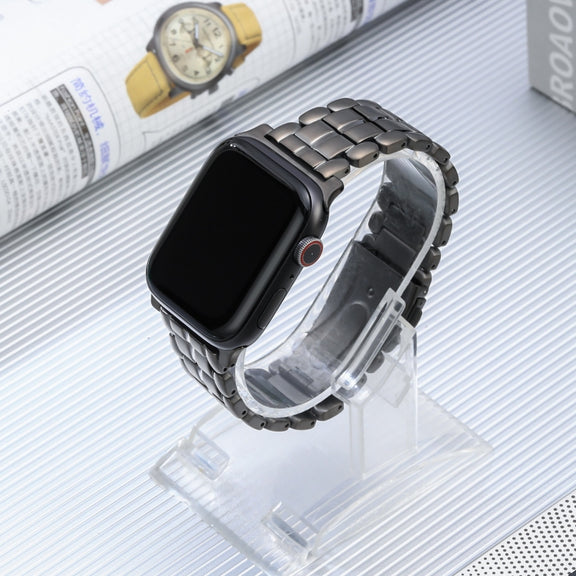 For Apple Watch Series 2 38mm Five Beads Titanium Steel Watch Band(Grey)