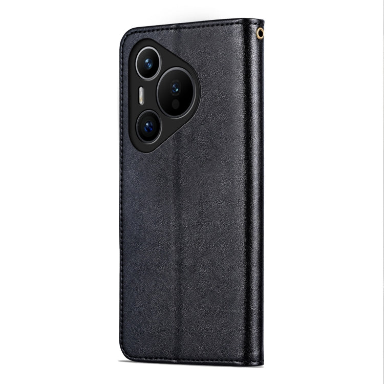 For Huawei Pura 70 AZNS Sheepskin Texture Flip Leather Phone Case(Black)