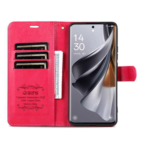 For Huawei Pura 70 AZNS Sheepskin Texture Flip Leather Phone Case(Red)