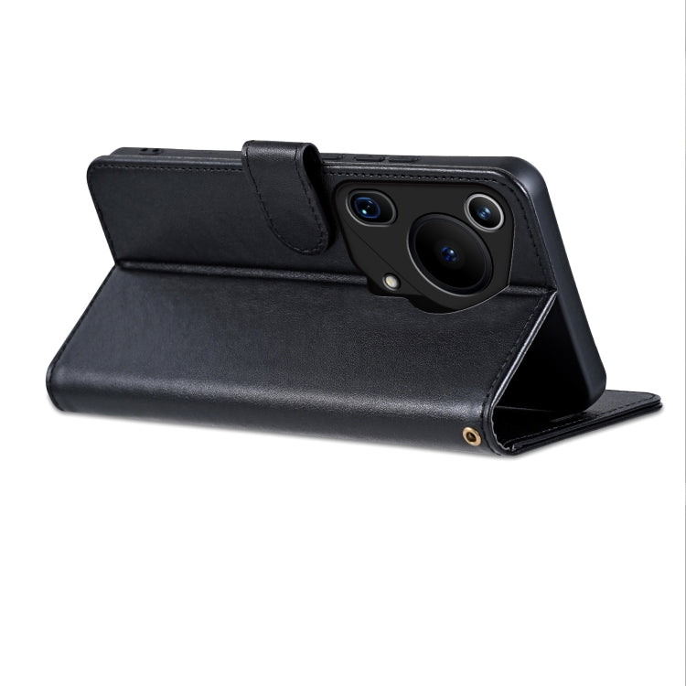 For Huawei Pura 70 Ultra AZNS Sheepskin Texture Flip Leather Phone Case(Black)