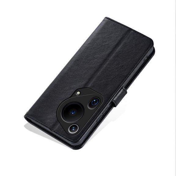For Huawei Pura 70 Ultra AZNS Sheepskin Texture Flip Leather Phone Case(Black)