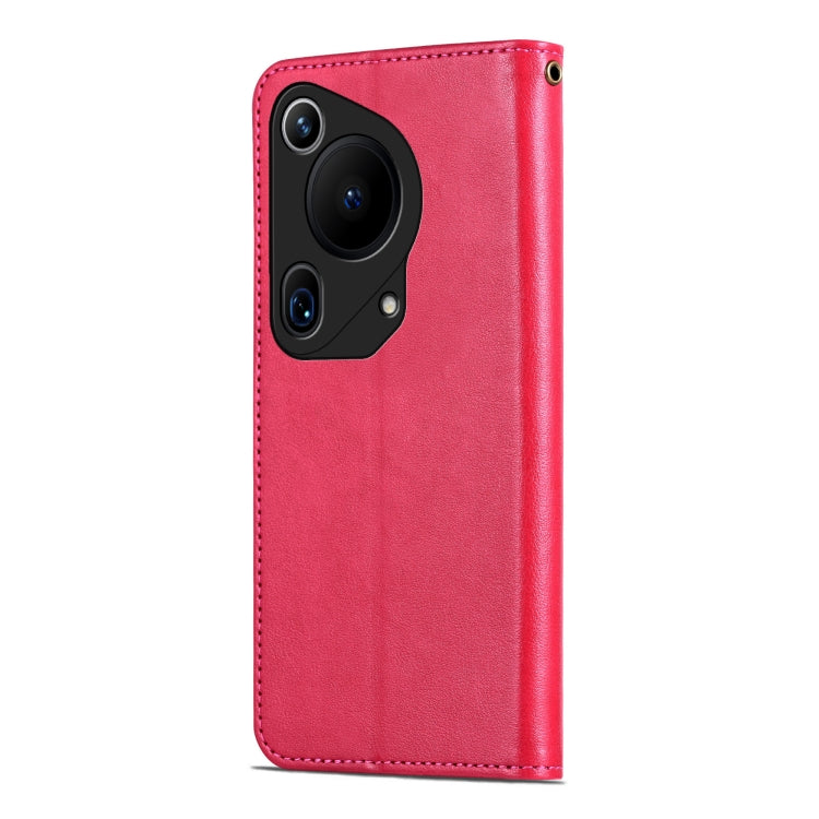 For Huawei Pura 70 Ultra AZNS Sheepskin Texture Flip Leather Phone Case(Red)