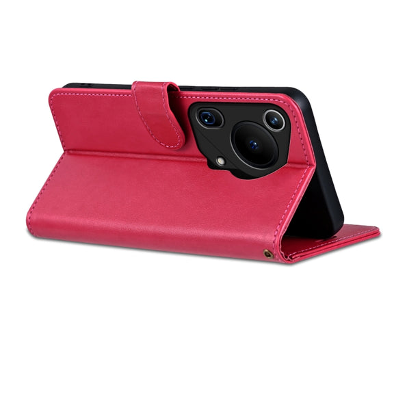 For Huawei Pura 70 Ultra AZNS Sheepskin Texture Flip Leather Phone Case(Red)