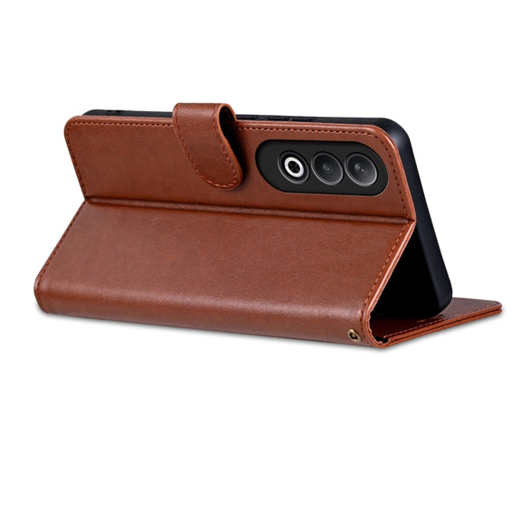 For OPPO K12 AZNS Sheepskin Texture Flip Leather Phone Case(Brown)