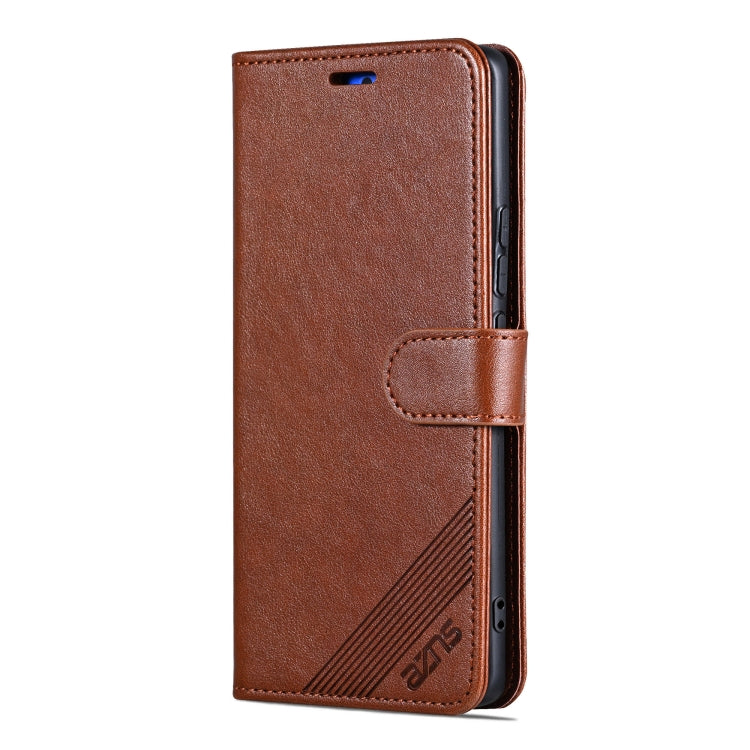 For OPPO Find X8 Pro AZNS Sheepskin Texture Flip Leather Phone Case(Brown)