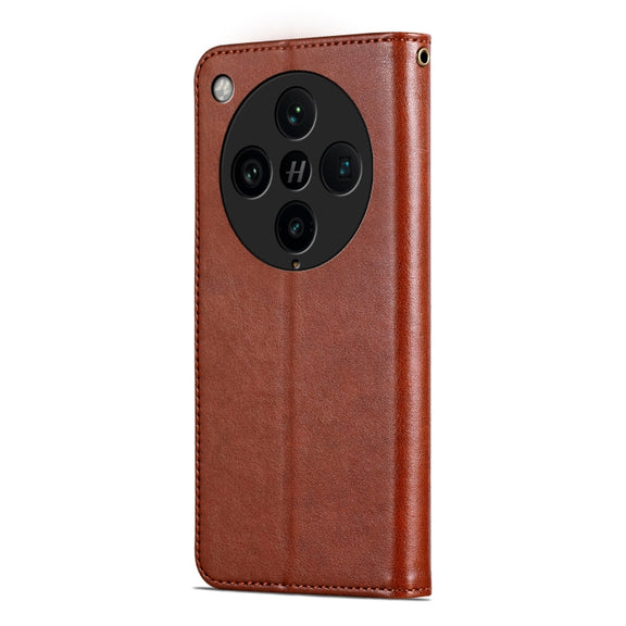 For OPPO Find X8 Pro AZNS Sheepskin Texture Flip Leather Phone Case(Brown)