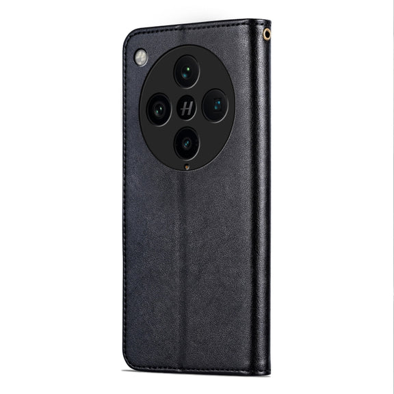For OPPO Find X8 Pro AZNS Sheepskin Texture Flip Leather Phone Case(Black)