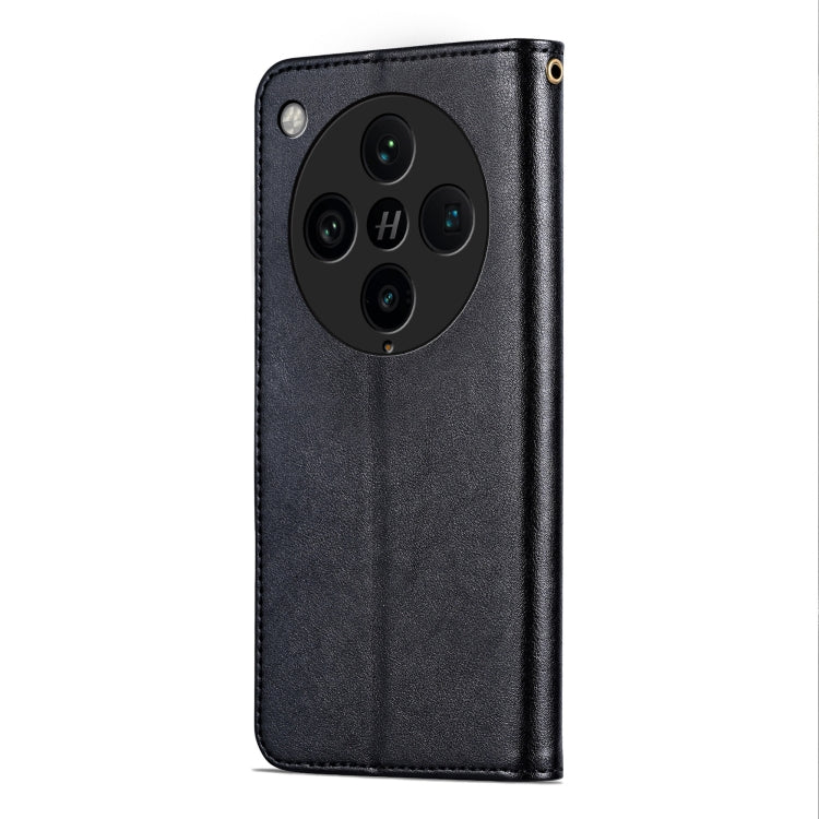 For OPPO Find X8 Pro AZNS Sheepskin Texture Flip Leather Phone Case(Black)