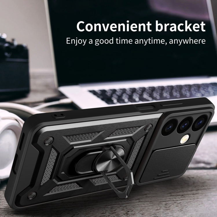 For Samsung Galaxy S24 5G Sliding Camera Cover Design TPU+PC Phone Case(Black) - Galaxy S24 5G Cases by PMC TechLife | Online Shopping South Africa | PMC TechLife | Buy Now Pay Later Mobicred