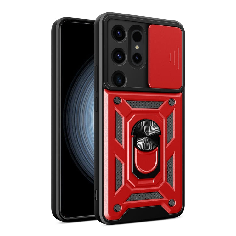 For Samsung Galaxy S24 Ultra 5G Sliding Camera Cover Design TPU+PC Phone Case(Red) - Galaxy S24 Ultra 5G Cases by PMC TechLife | Online Shopping South Africa | PMC TechLife