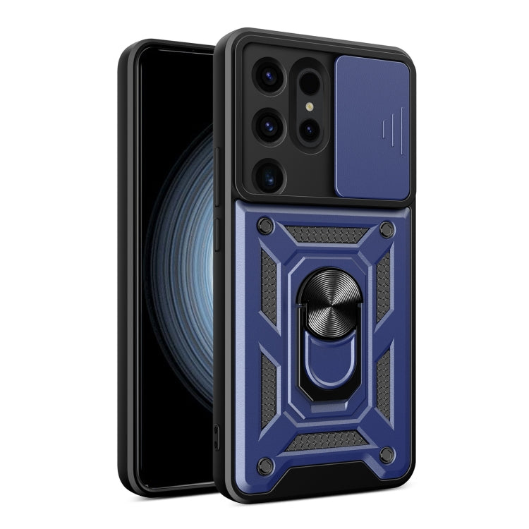 For Samsung Galaxy S24 Ultra 5G Sliding Camera Cover Design TPU+PC Phone Case(Blue) - Galaxy S24 Ultra 5G Cases by PMC TechLife | Online Shopping South Africa | PMC TechLife