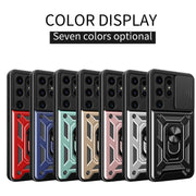 For Samsung Galaxy S24 Ultra 5G Sliding Camera Cover Design TPU+PC Phone Case(Rose Gold)