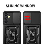 For Samsung Galaxy A25 5G Sliding Camera Cover Design TPU+PC Phone Case(Black)