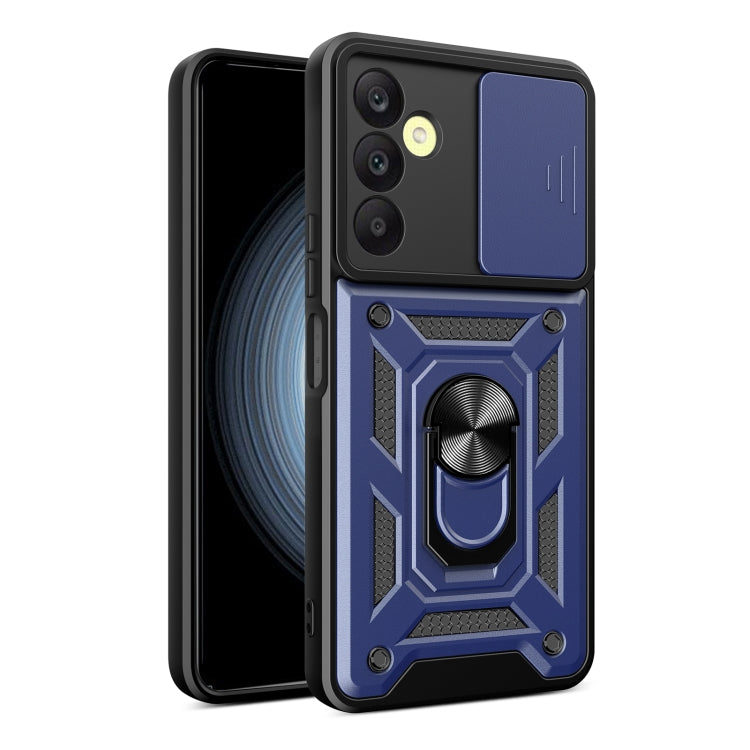 For Samsung Galaxy A25 5G Sliding Camera Cover Design TPU+PC Phone Case(Blue) - Galaxy Phone Cases by PMC TechLife | Online Shopping South Africa | PMC TechLife