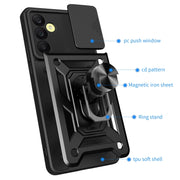 For Samsung Galaxy A25 5G Sliding Camera Cover Design TPU+PC Phone Case(Blue)