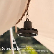 DQ212 10000mAh Outdoor Portable Camping Fan Tent Hanging Vertical Light(Black Grey)