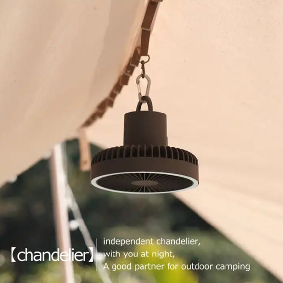 DQ212 10000mAh Outdoor Portable Camping Fan Tent Hanging Vertical Light(Black Grey)
