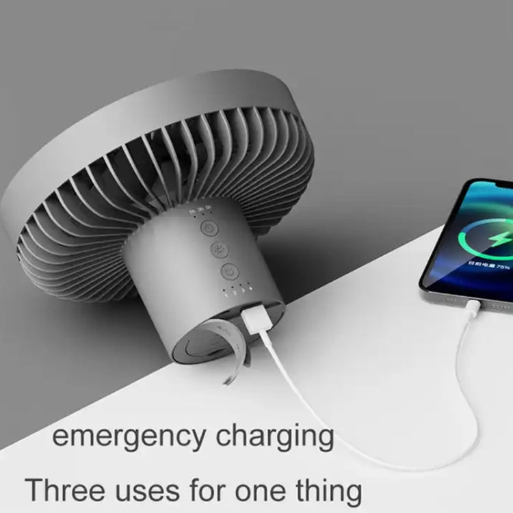 DQ212 10000mAh Outdoor Portable Camping Fan Tent Hanging Vertical Light(White)