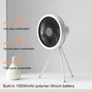DQ212 10000mAh Outdoor Portable Camping Fan Tent Hanging Vertical Light(Black Grey)
