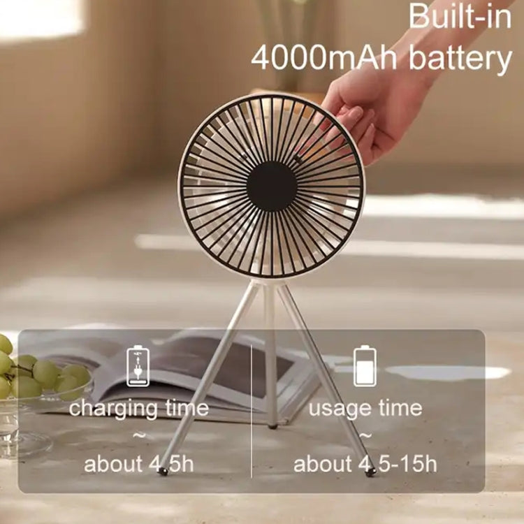 DQ213 4000mAh Outdoor Portable Camping Fan Tent Hanging Vertical Light(White)