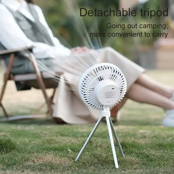 DQ213 4000mAh Outdoor Portable Camping Fan Tent Hanging Vertical Light(Black Grey)
