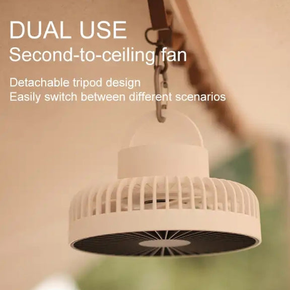 DQ213 4000mAh Outdoor Portable Camping Fan Tent Hanging Vertical Light(White)