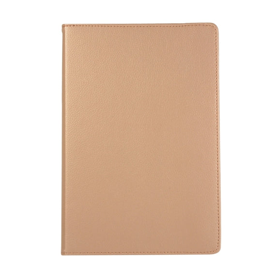 For Samsung Galaxy Tab S9 360 Degrees Rotation Holder Litchi Texture Leather Tablet Case(Golden)