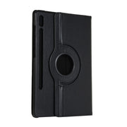 For Samsung Galaxy Tab S9+ / Tab S10+ 360 Degrees Rotation Holder Litchi Texture Leather Tablet Case(Black)