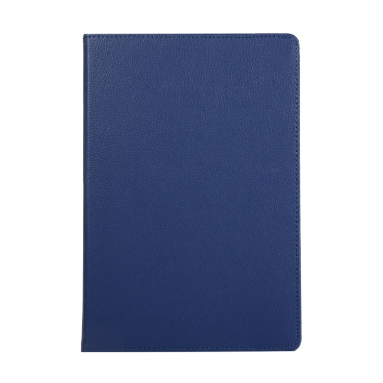 For Samsung Galaxy Tab S9+ / Tab S10+ 360 Degrees Rotation Holder Litchi Texture Leather Tablet Case(Blue)