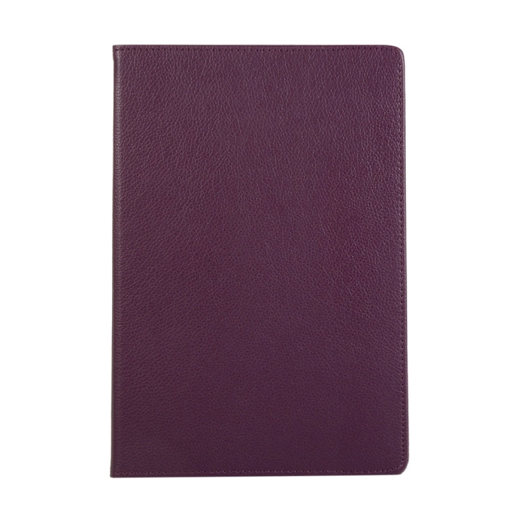 For Samsung Galaxy Tab S9+ / Tab S10+ 360 Degrees Rotation Holder Litchi Texture Leather Tablet Case(Purple)