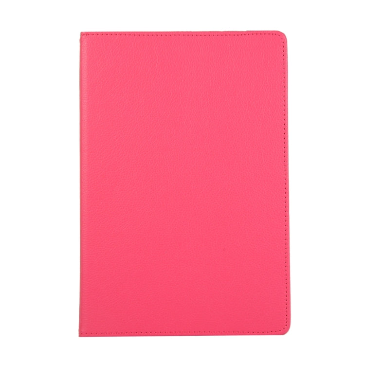 For Samsung Galaxy Tab S9+ / Tab S10+ 360 Degrees Rotation Holder Litchi Texture Leather Tablet Case(Rose Red)