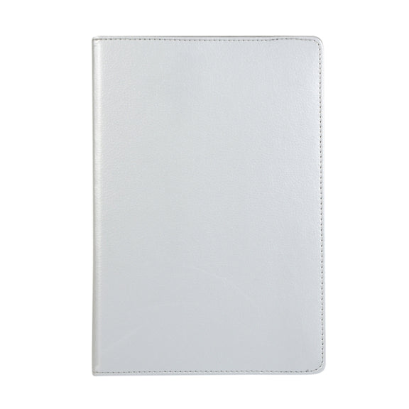 For Samsung Galaxy Tab S9+ / Tab S10+ 360 Degrees Rotation Holder Litchi Texture Leather Tablet Case(Silver)