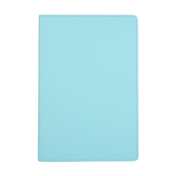 For Samsung Galaxy Tab S9+ / Tab S10+ 360 Degrees Rotation Holder Litchi Texture Leather Tablet Case(Sky Blue)