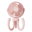T8 2000mAh Flexible Octopus Tripod Rotatable Portable Fan(Pink) - free shipping - PMC TechLife - Order now!